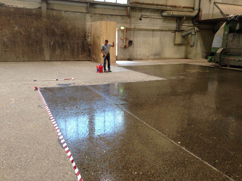 Betonboden tiefenhydrophobiert